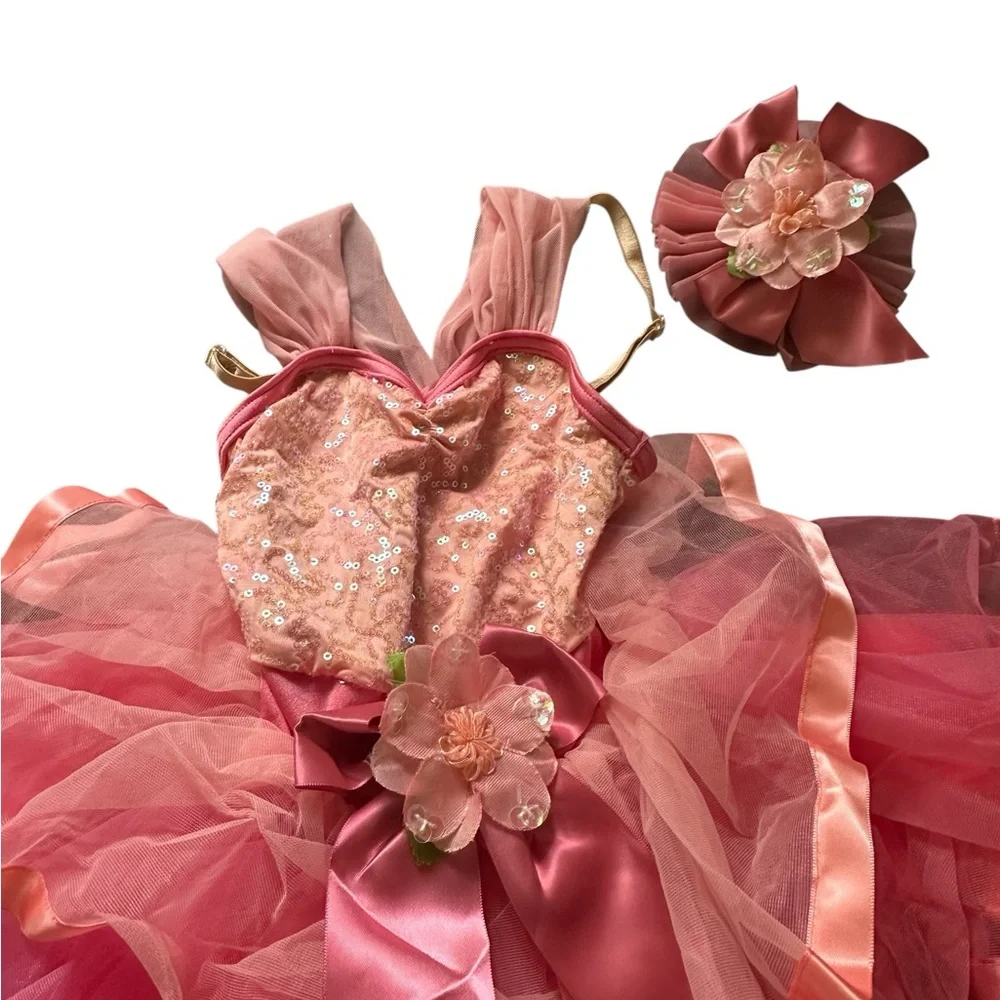 A Wish Come True Pink Lace and Tulle Dress with Sequins